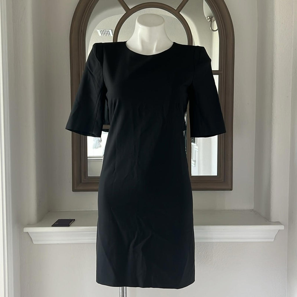 Theory Sheath Dress in Black Good Woo Size 4 EXCELLENT! Retail $245