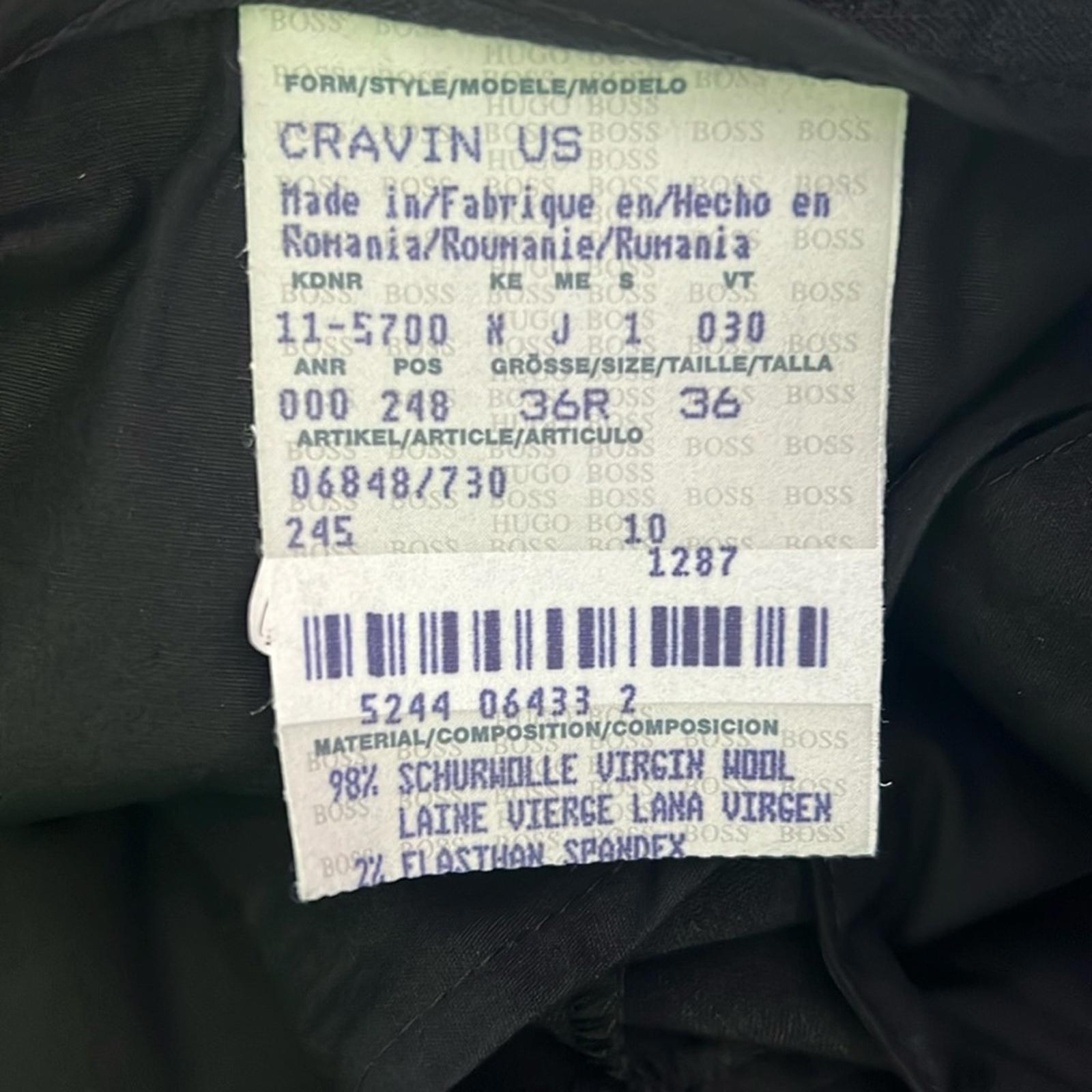 NEW Hugo Boss Men’s Dress Pants, Size 36R NEW without Tag, Retail $248