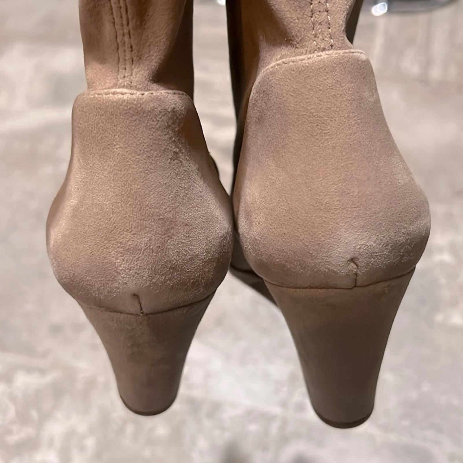Stuart Weitzman Stuart Concealed-Wedge Sock Bootie Cashmere Stretch, NWT, Size 8