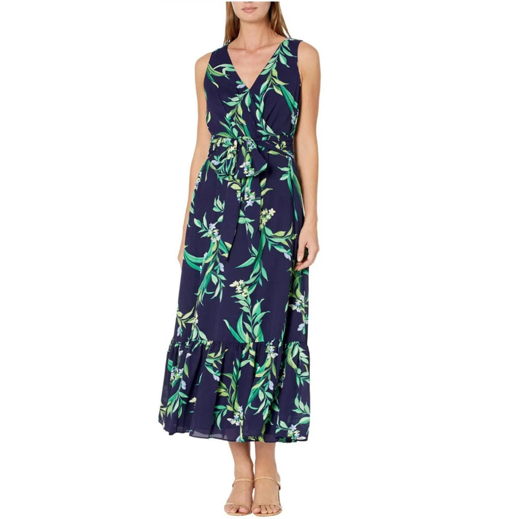 Tommy Bahama Floral Glow Sleeveless Maxi Dress in Island Navy, Size S New 4 NEW