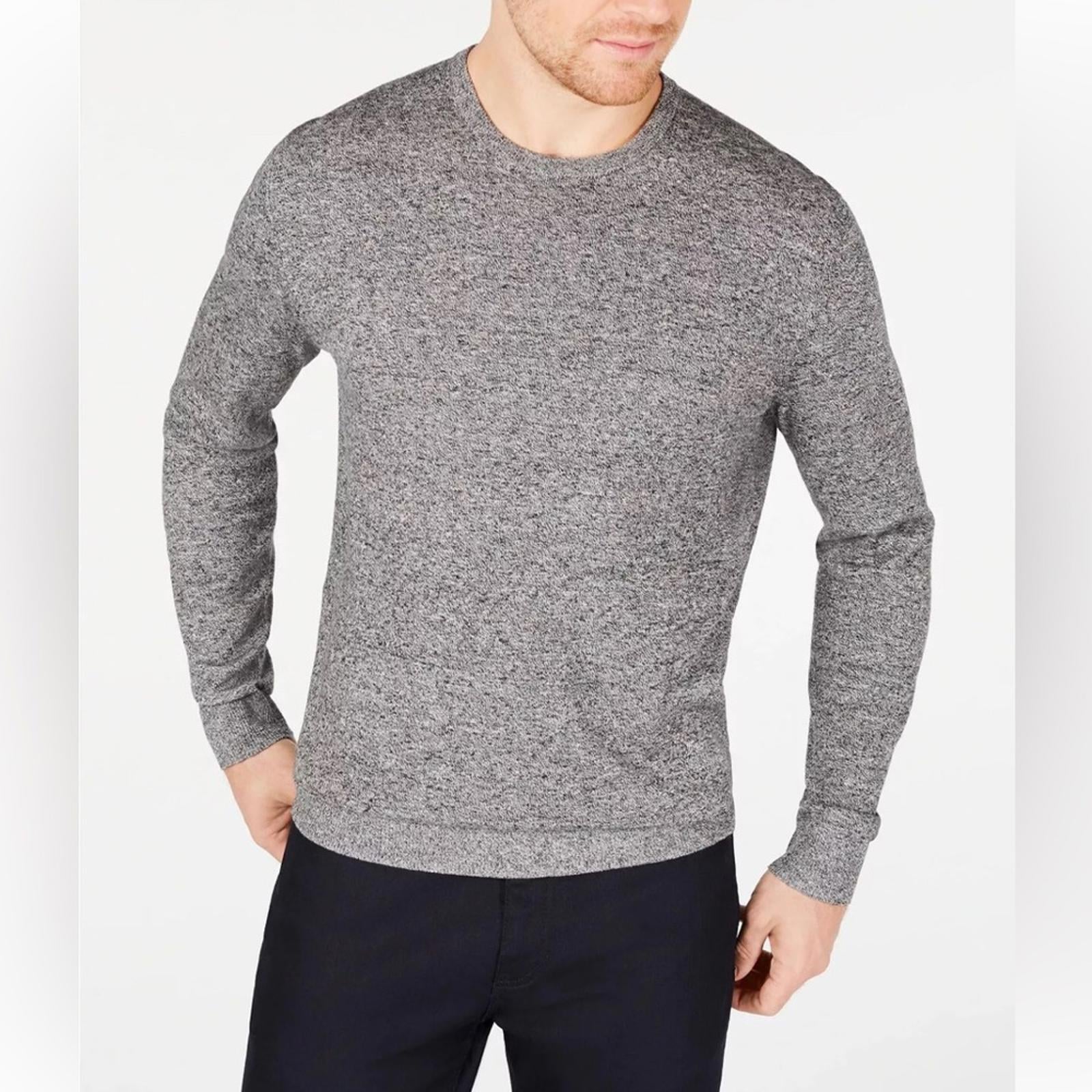 Alfani Black Marled Crewneck Sweater, Size XL New w/Tag