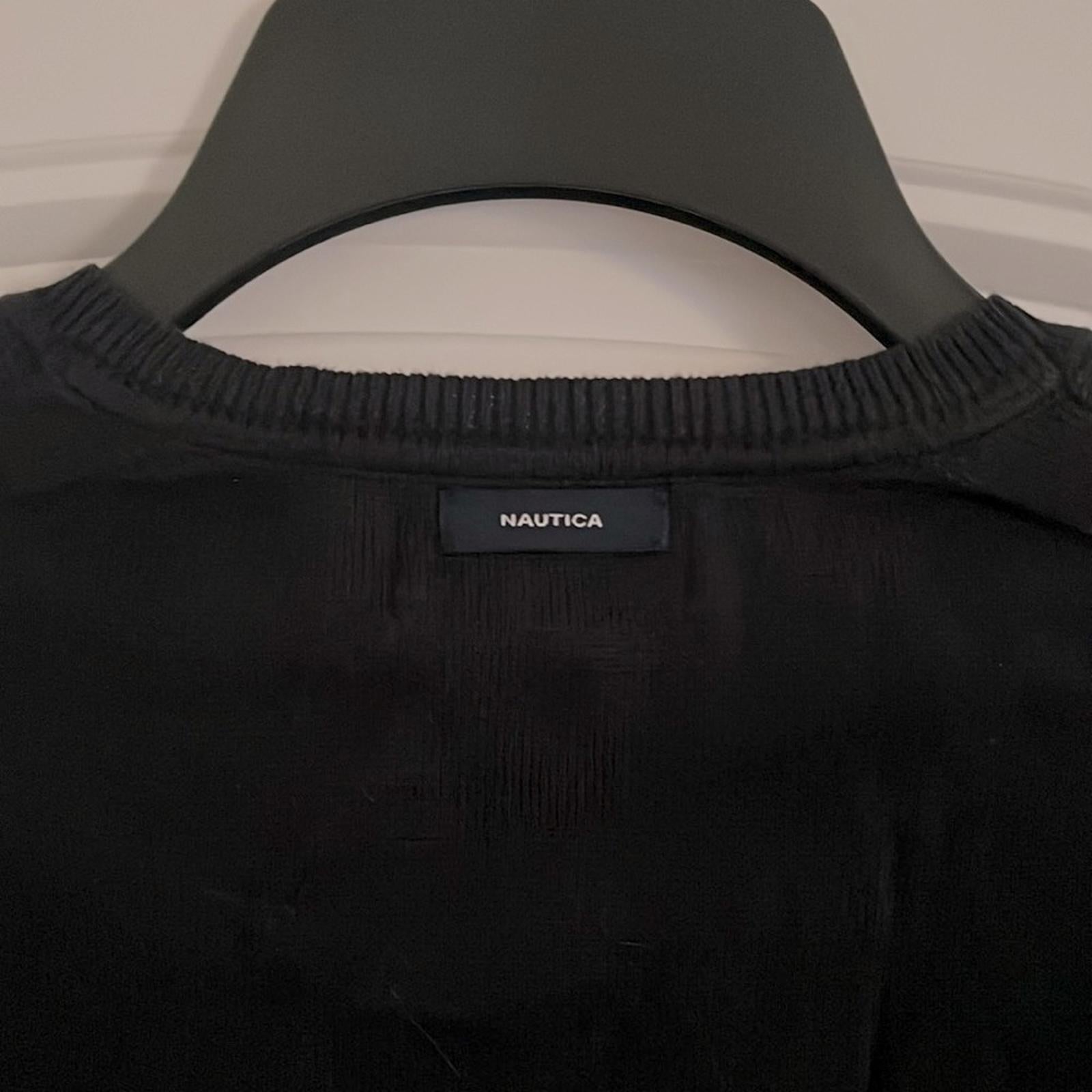 Nautica Cotton V-Neck Sweater in Navy Blue, Size 3XL NEW with Tag