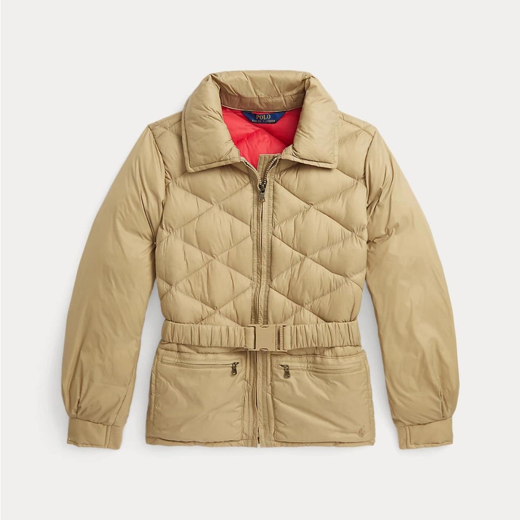 Polo Ralph Lauren Water-Repellent Belted Quilted Jacket Size 6X New w/Tag
