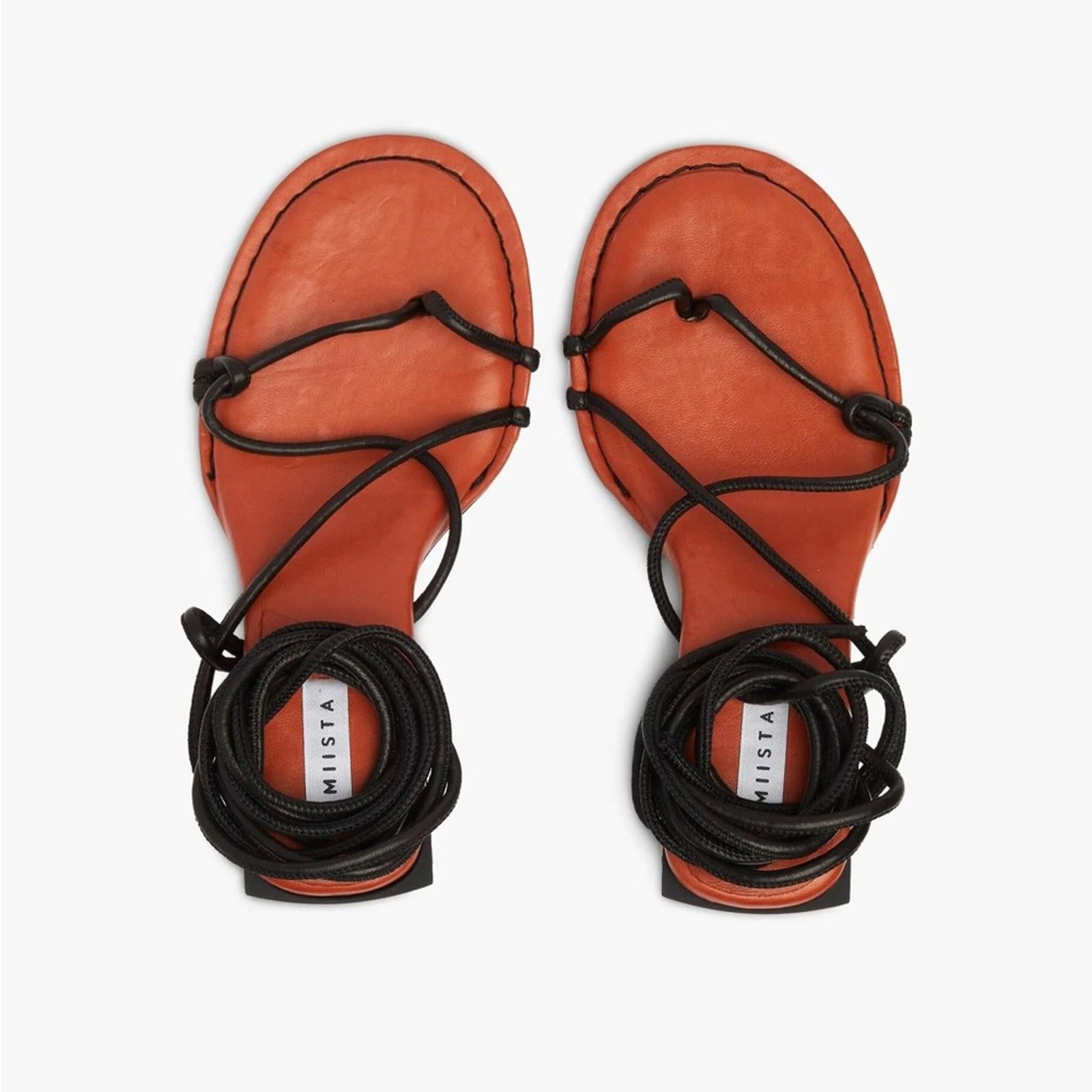 Miista Alberta Hot Mustard Nappa Sandals, Size 36, New in Box Retail $405