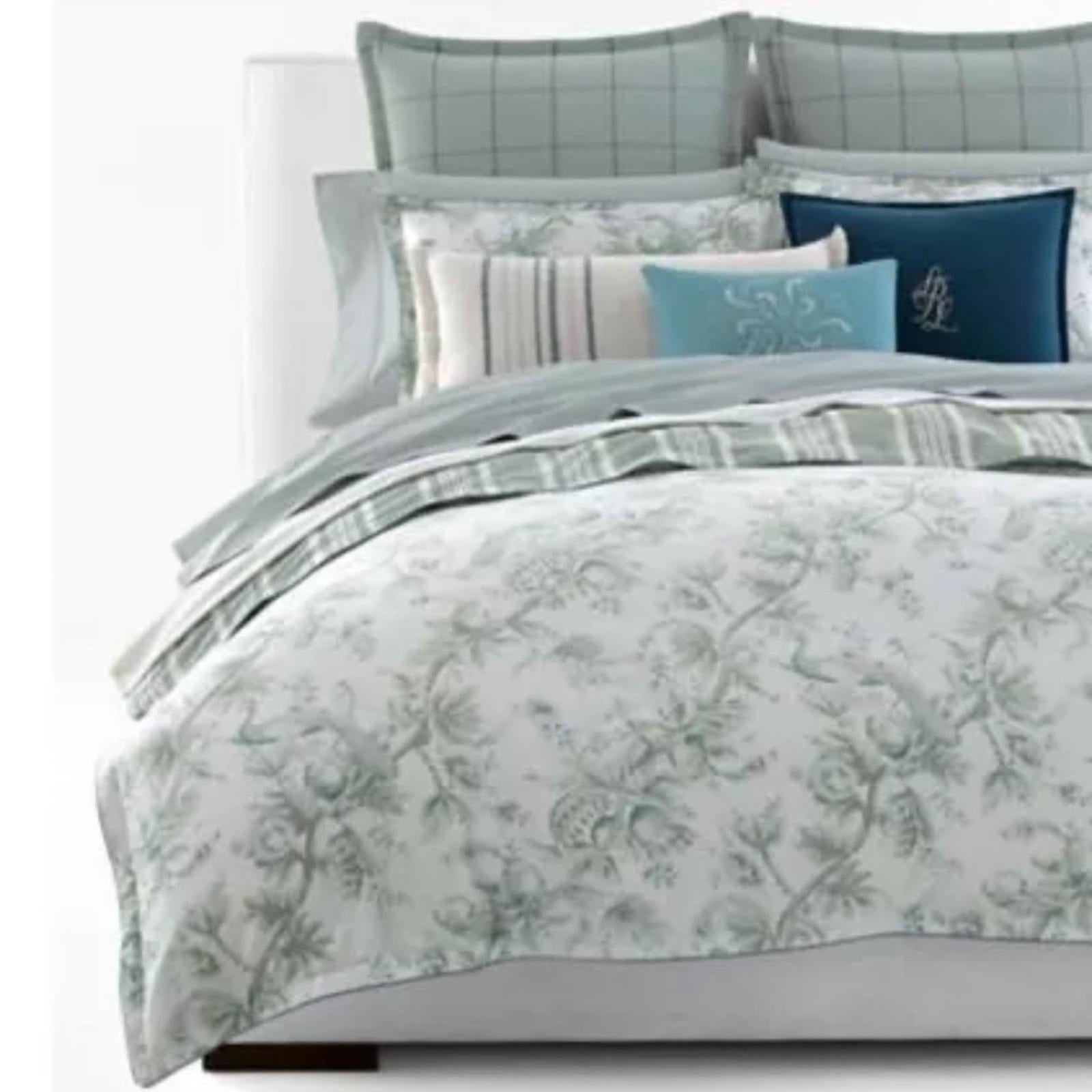 Ralph Lauren Julianne Euro Sham in Sage Cotton Linen NEW Retail $135