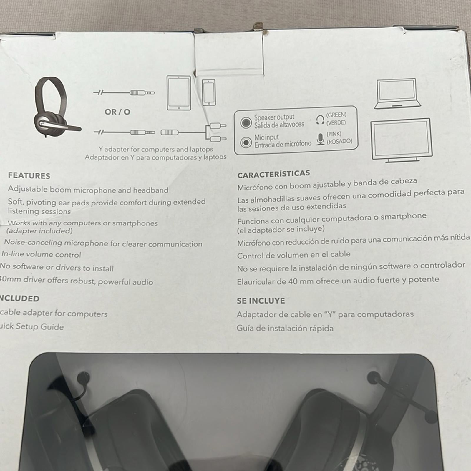 NEW Insignia On-Ear Stereo Headset in Black