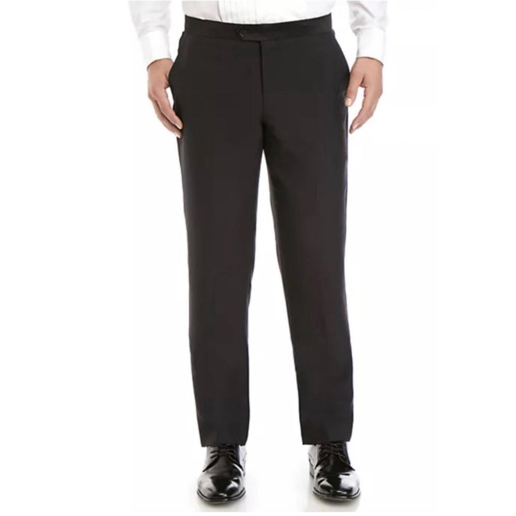 The Savile Row Company London Slim Fit Tuxedo Pants, Black, Size 38W X 44L NEW