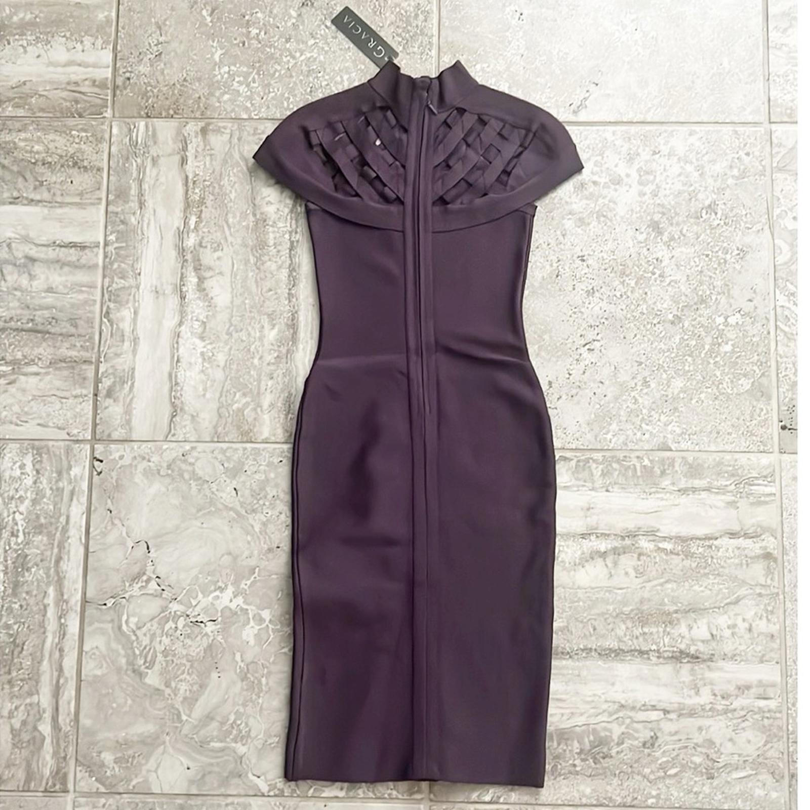 Garcia Caged-CutOut High Neck Tube Dress Purple, Size S New w/Tag $198 SOLD OUT!