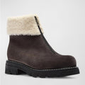 La Canadienne Abba Suede Shearling Waterproof, Brown Size 5M NEW Retail $585