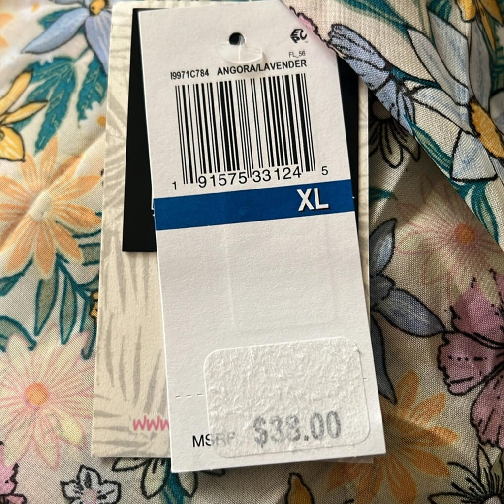 MIKEN' Kimono Cover-Up Swimsuit, Printed Multicolor Juniors’ Size XL