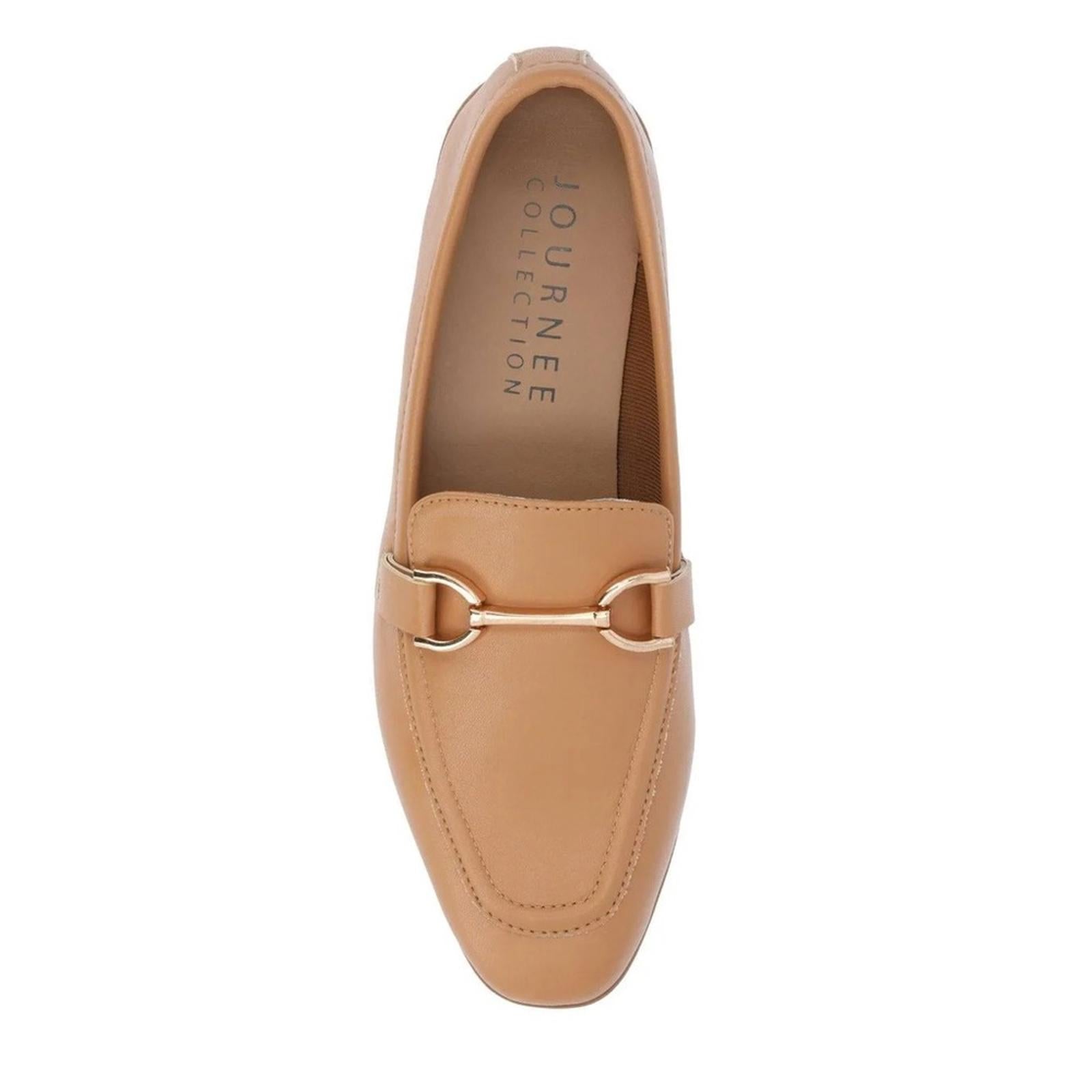 Journee Collection Mizza Slip-On Loafers in Tan, Size 12 NEW in Box