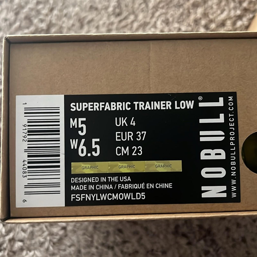 NOBULL Impact Neon Camo Sneakers SuperFabric Trainers Size 6.5 EU 37 New in Box