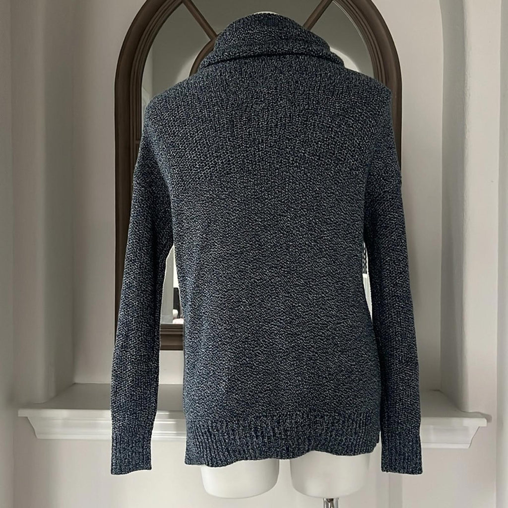 NIC+ZOE Bundle Up Cowlneck Sweater in Indigo Size XS New w/Tag Retail $148