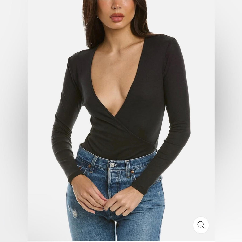 Ba&sh Celia Bodysuit in Black, Size XS/0 New w/Tag Retail $195
