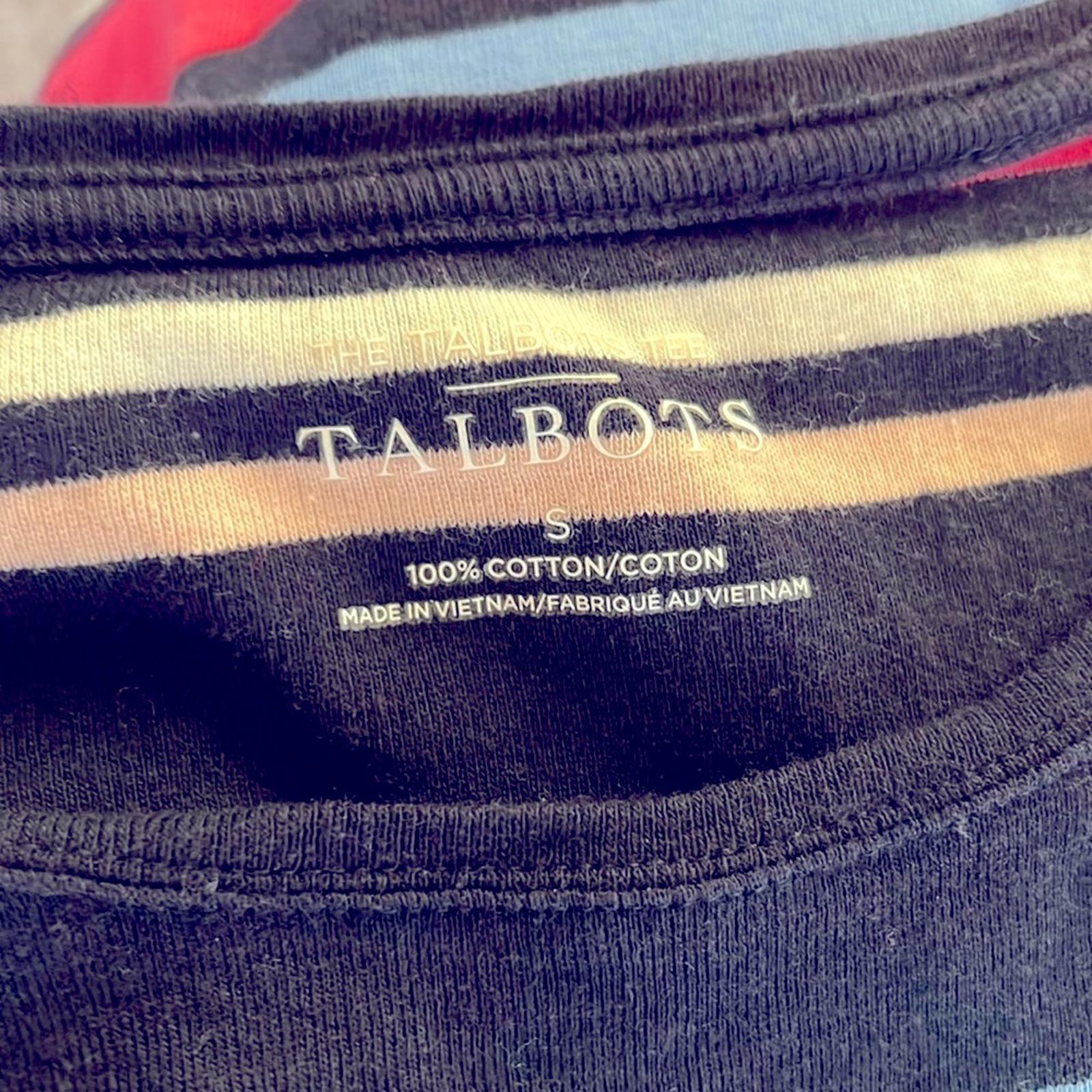 The Talbots Tee Block Striped Long Sleeve Crewneck Tee, Size S EXCELLENT!