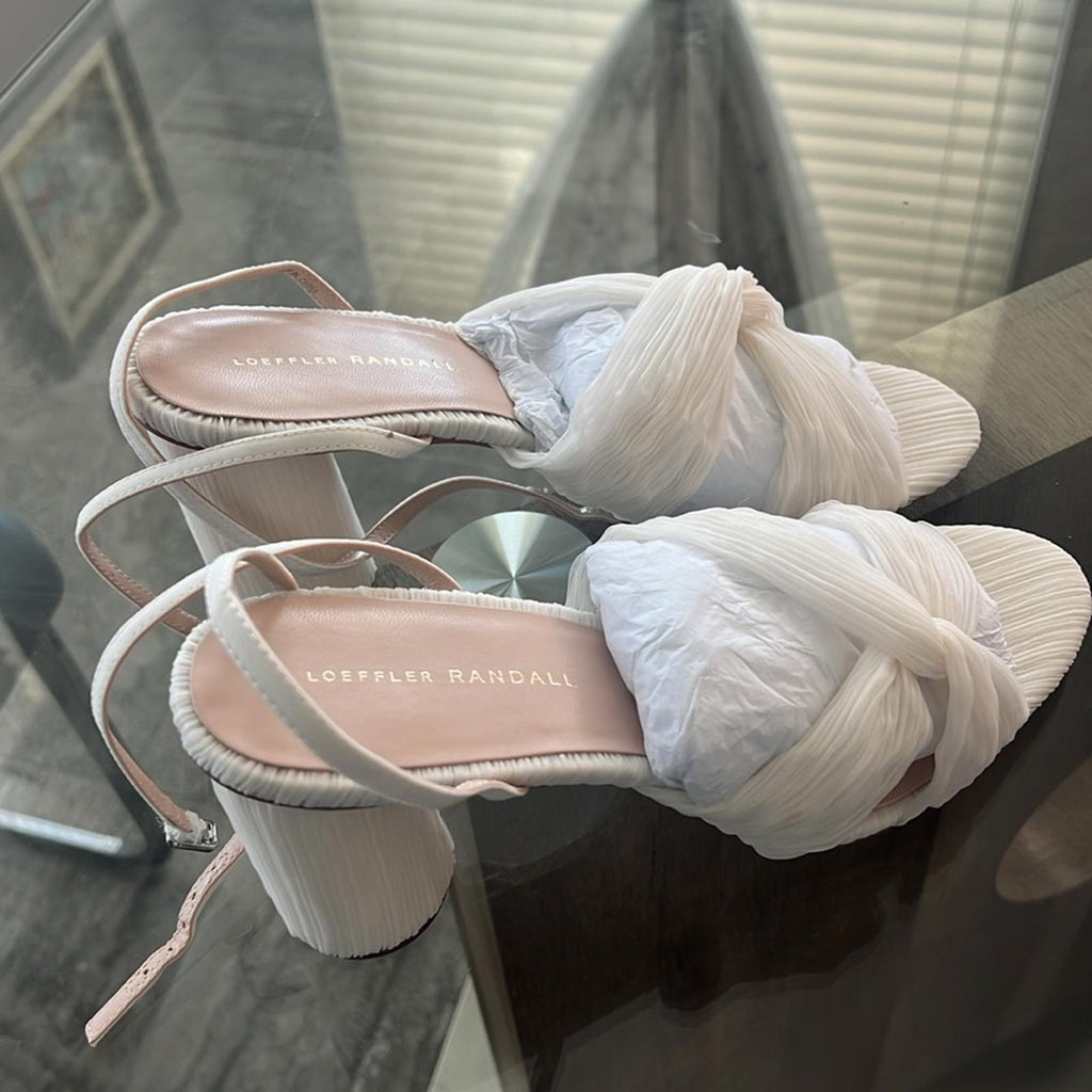 Loeffler Randall Reed High Heel Pleated Sandals, Size 11 New in Box