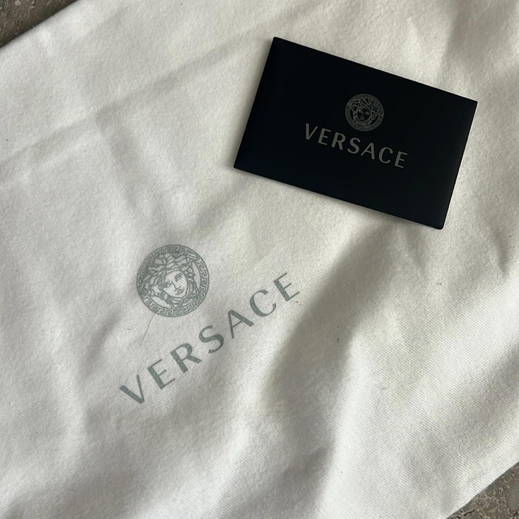 Versace Odissea Calf Leather High-Top Sneakers Black, Size 42 New+Dustbag $1,175