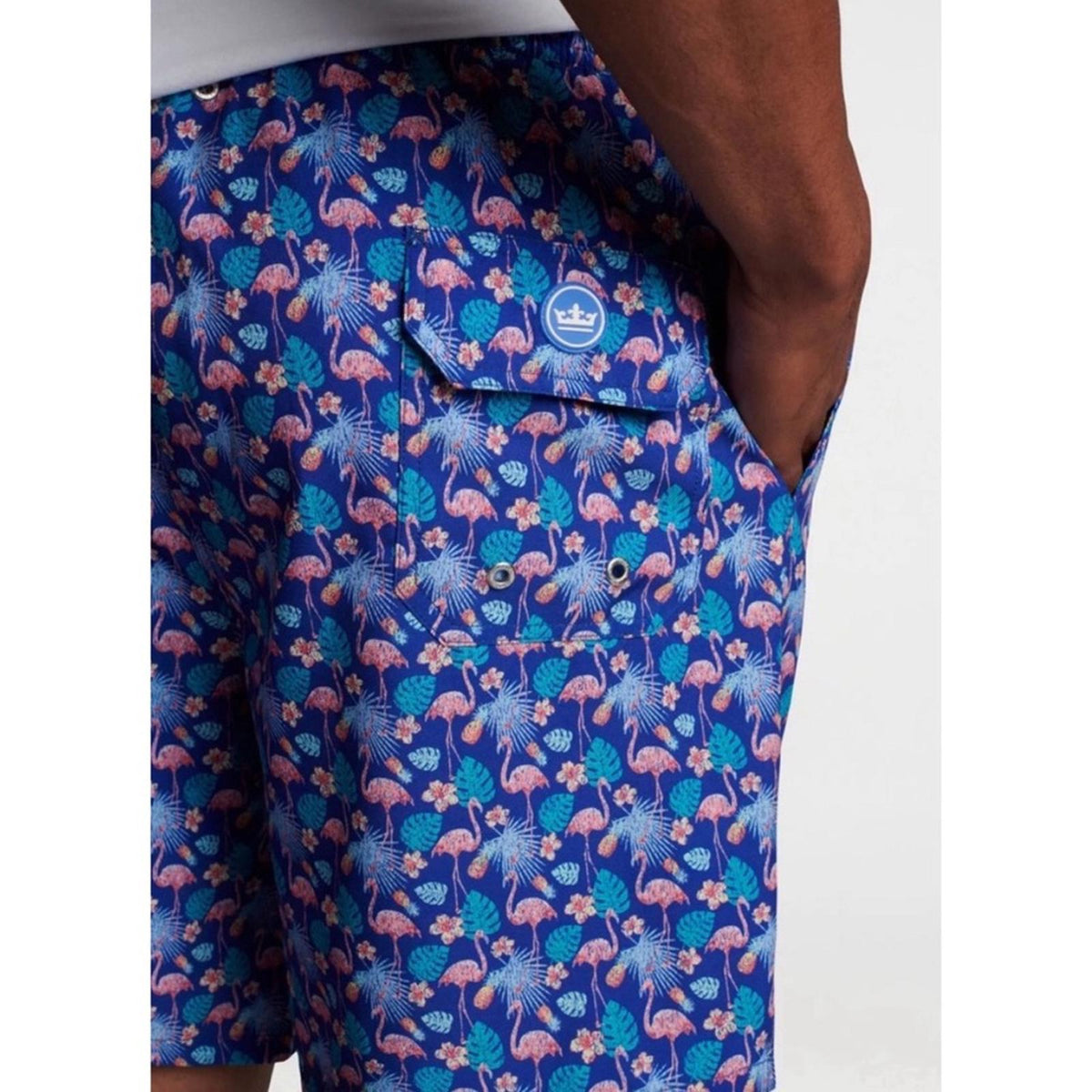 Peter Millar Flamingo Floral Printed Swim Trunks, Size XXL New w/Tag