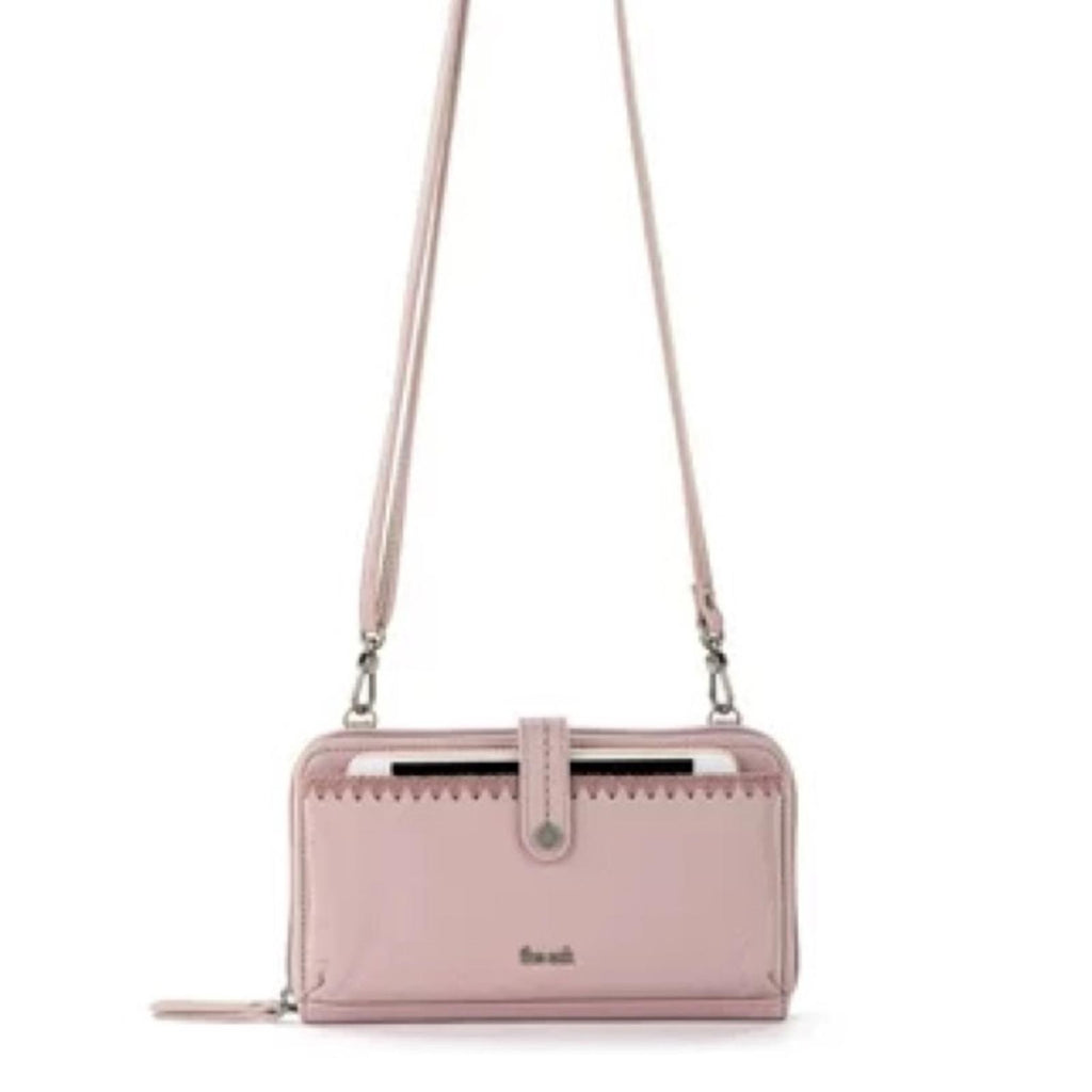 The Sak Iris Large Smartphone Crossbody Bag Rosewood/ Pink Leather, New w/Tag