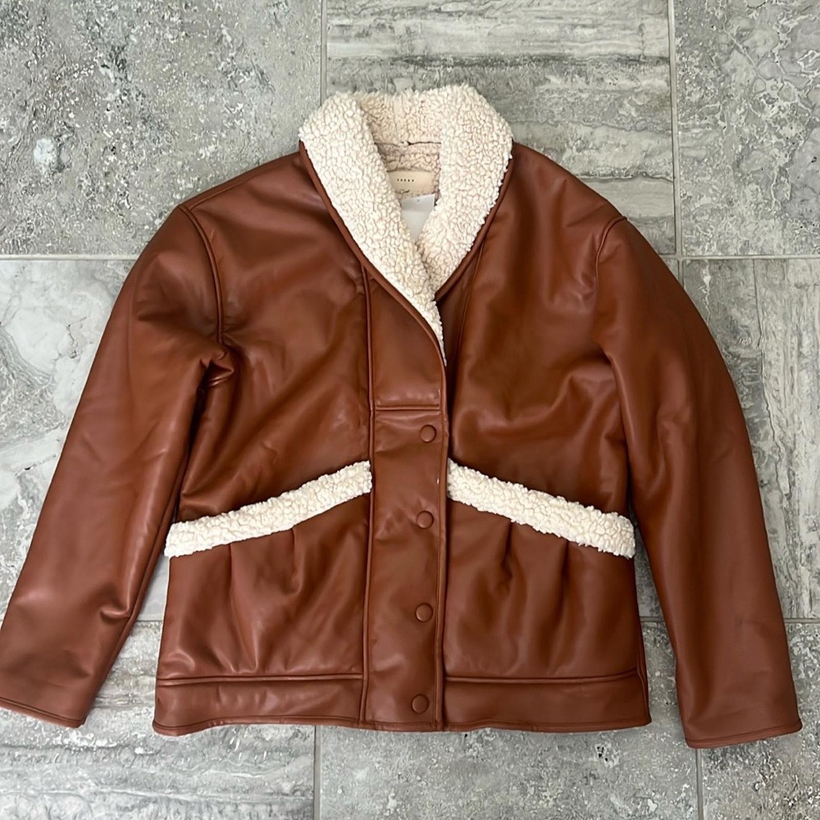 Blank NYC Faux Shearling & Faux Leather Jacket, Rainmaker Size XL New w/Tag