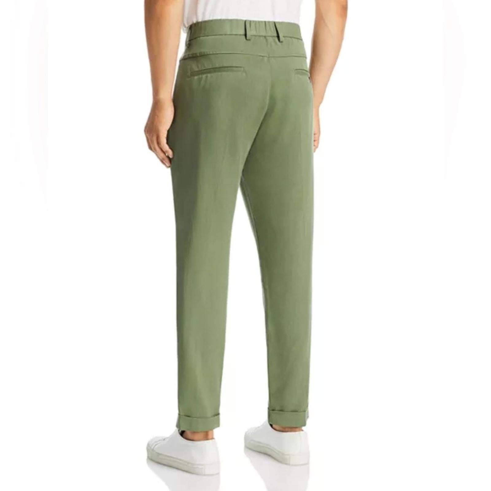 Vince Solid Cuffed Regular Fit Pants in Yucca Pine, Size 34 New w/Tag $275