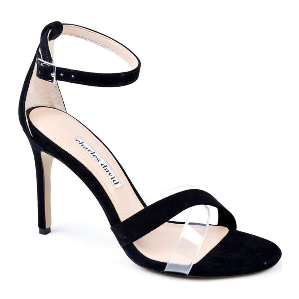 Charles David Leather Suede Pumps Sandals, Black Size 8 New w/o Box SOLD OUT!