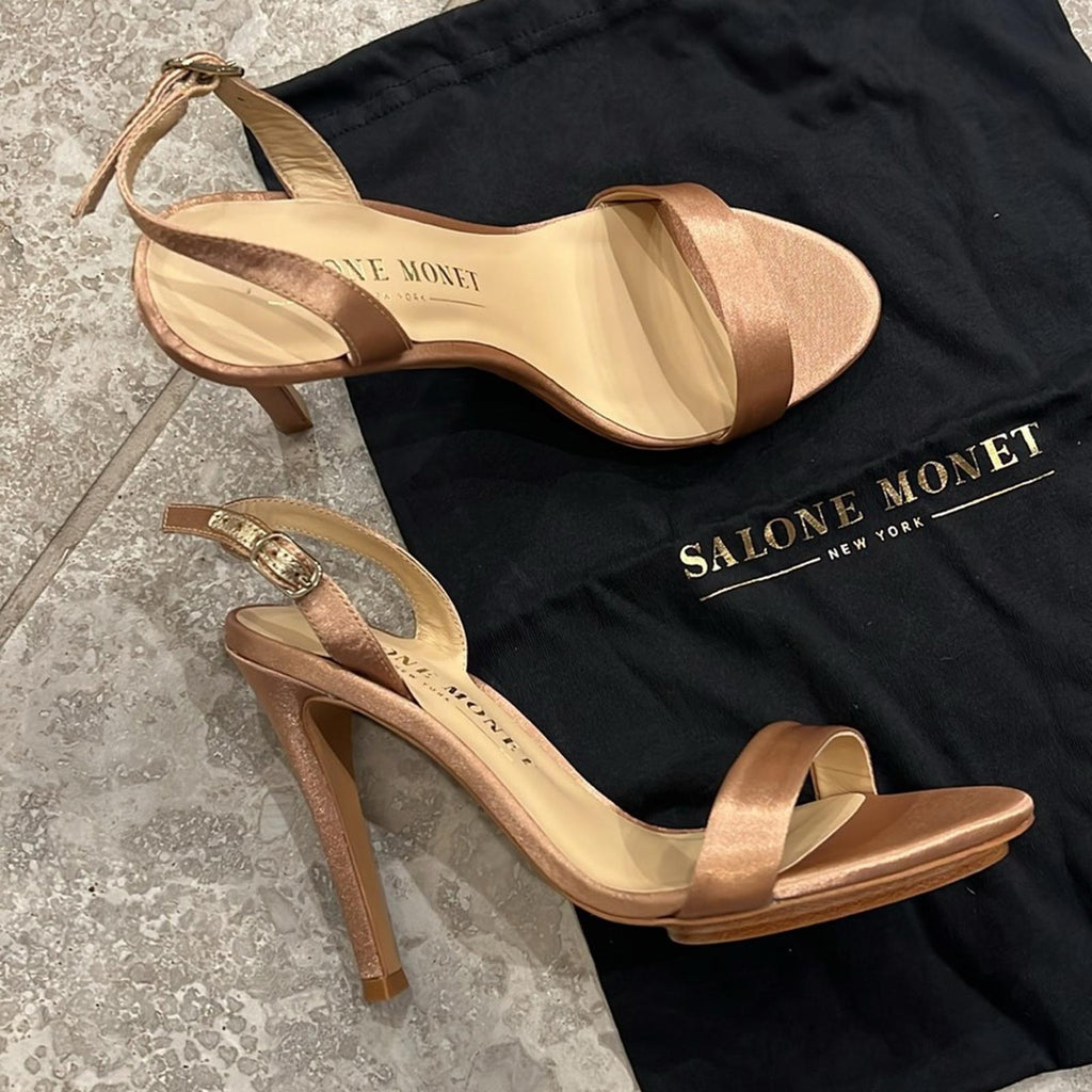 Salone Monet Sable High Heel Sandals, Size 6 New in Box with Dust Bag