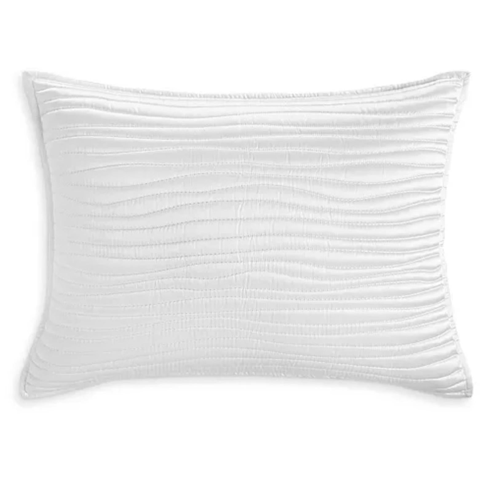 Hudson Park Collection Palmetto Cotton Silk Quilted Standard Sham White NWT $200