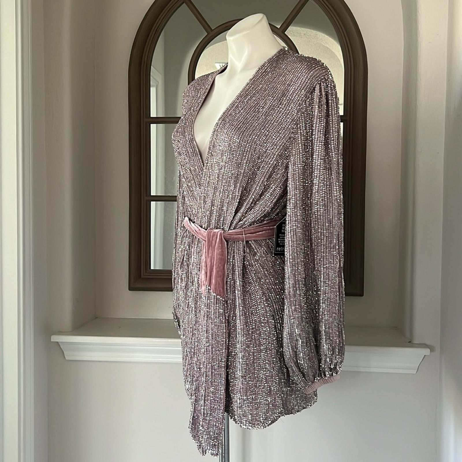 Retrofete Gabrielle Embellished Robe Mini Dress, Revolve XS New w/Tag SOLD OUT!