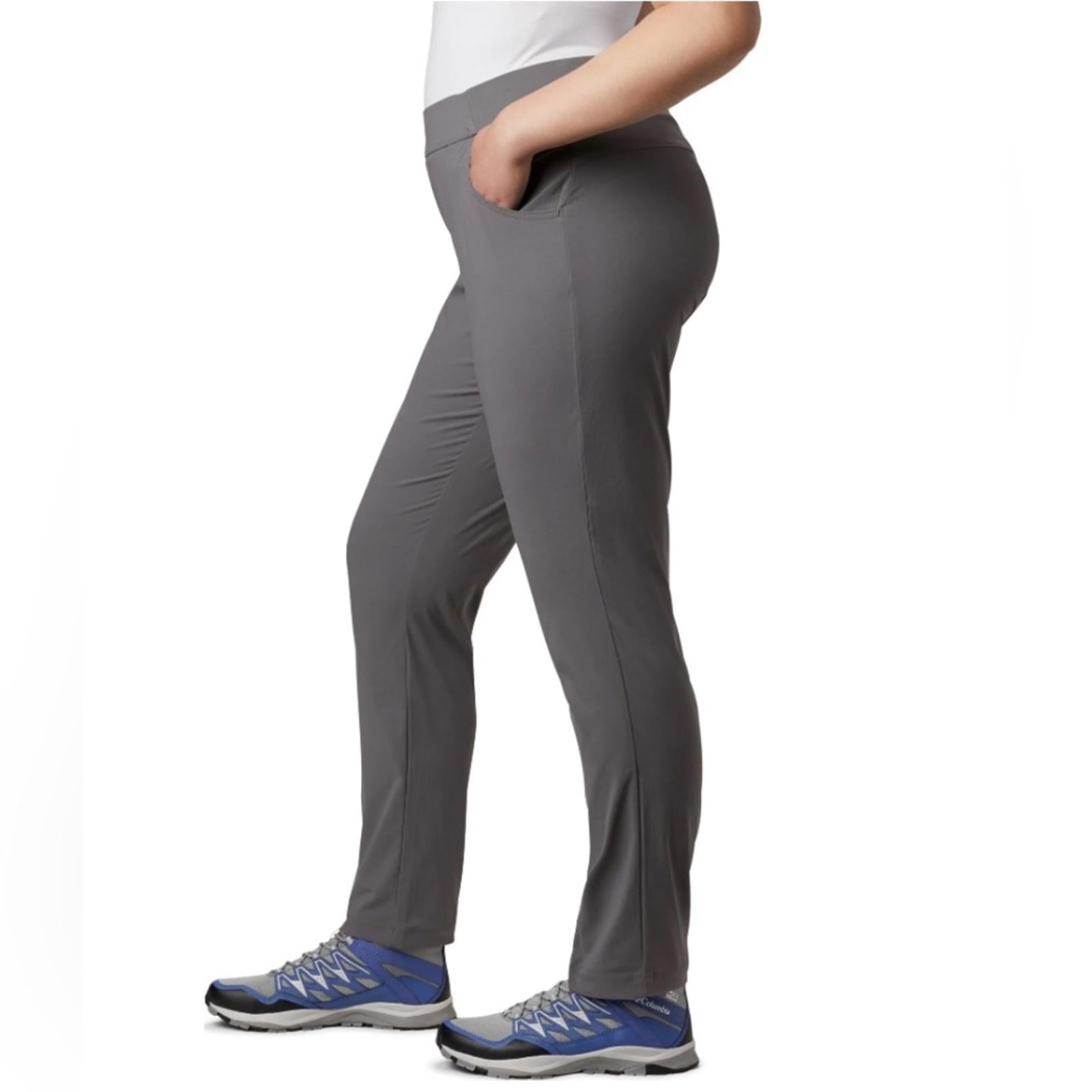 Columbia Anytime Casual Pull On Pants, Grey Plus Size 1X Women's, New w/Tag
