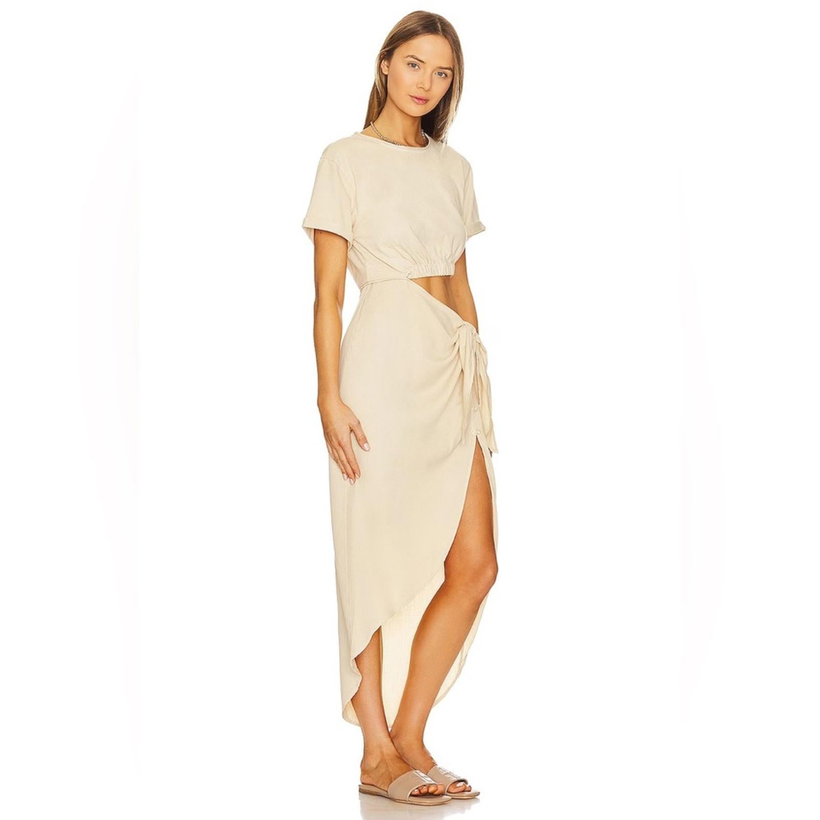 Free People Rae Maxi Dress, Cutout Summer Khaki Size XL New w/Tag Retail $168