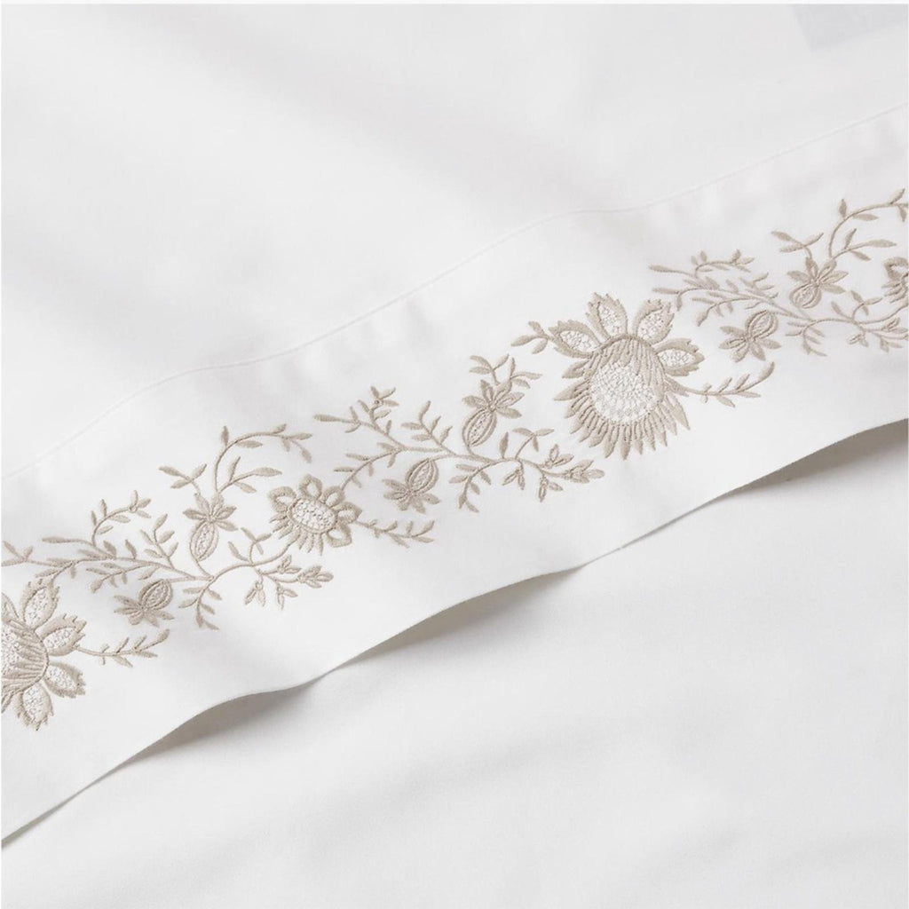 Ralph Lauren Eloise Embroidery Organic Cotton Duvet in Platinum Full/Queen $650