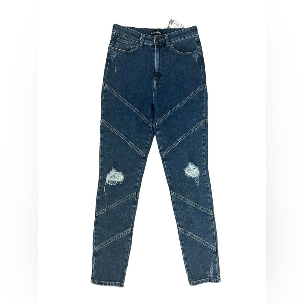 Retrofête Allegra Skinny Jeans in Blue, Size 29 New with Tag