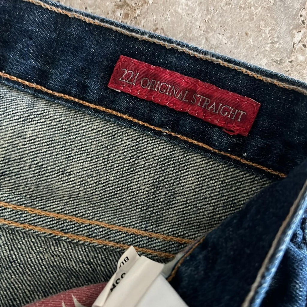 Lucky Brand 221 Original Straight Jeans, Blue Wash Size 33 X 32 EXCELLENT!
