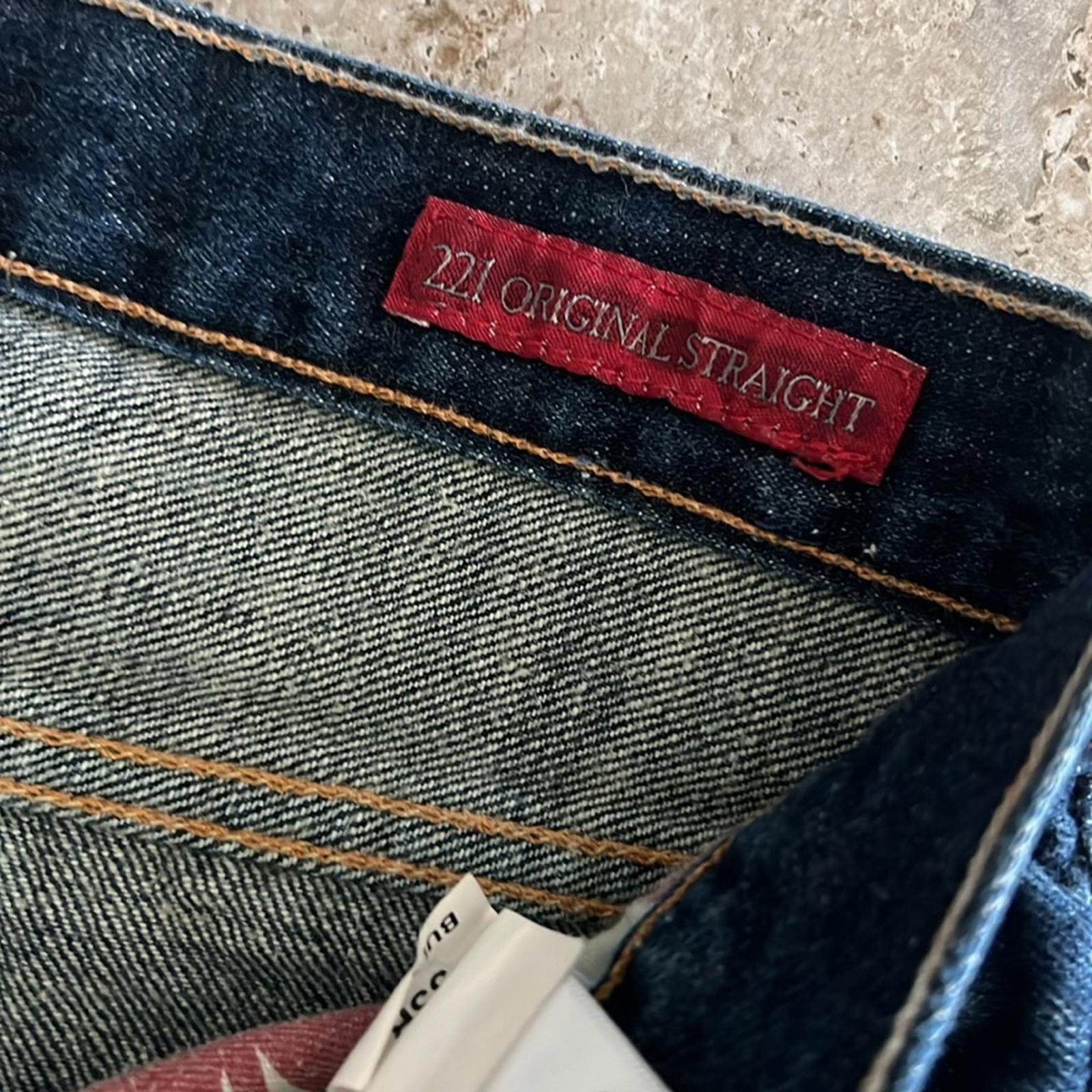 Lucky Brand 221 Original Straight Jeans, Blue Wash Size 33 X 32 EXCELLENT!