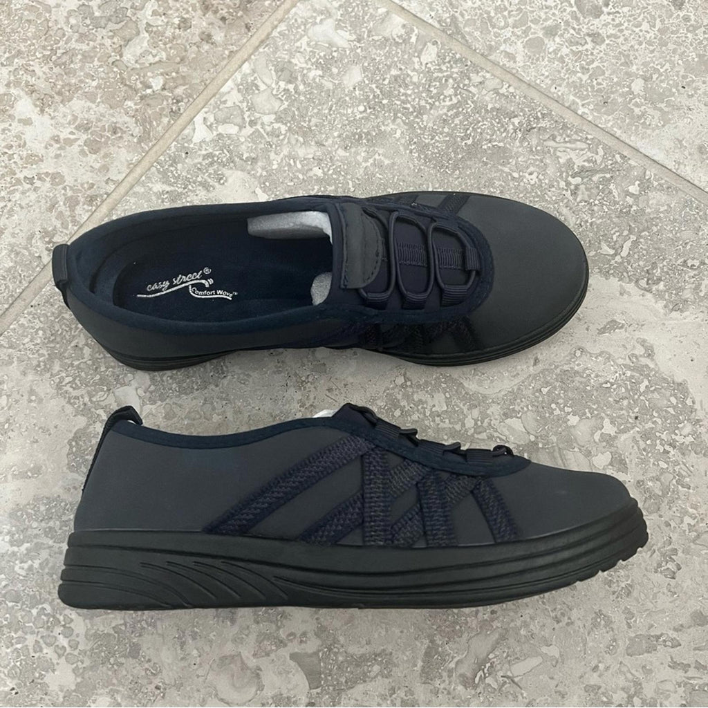 NEW Easy Street Makena Slip-On Sneakers in Navy, Size 5.5 New w/o Box