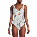 DKNY Deep V Twist Front Cut-Out One-Piece Swimsuit, Size 4 NEW w/Tag