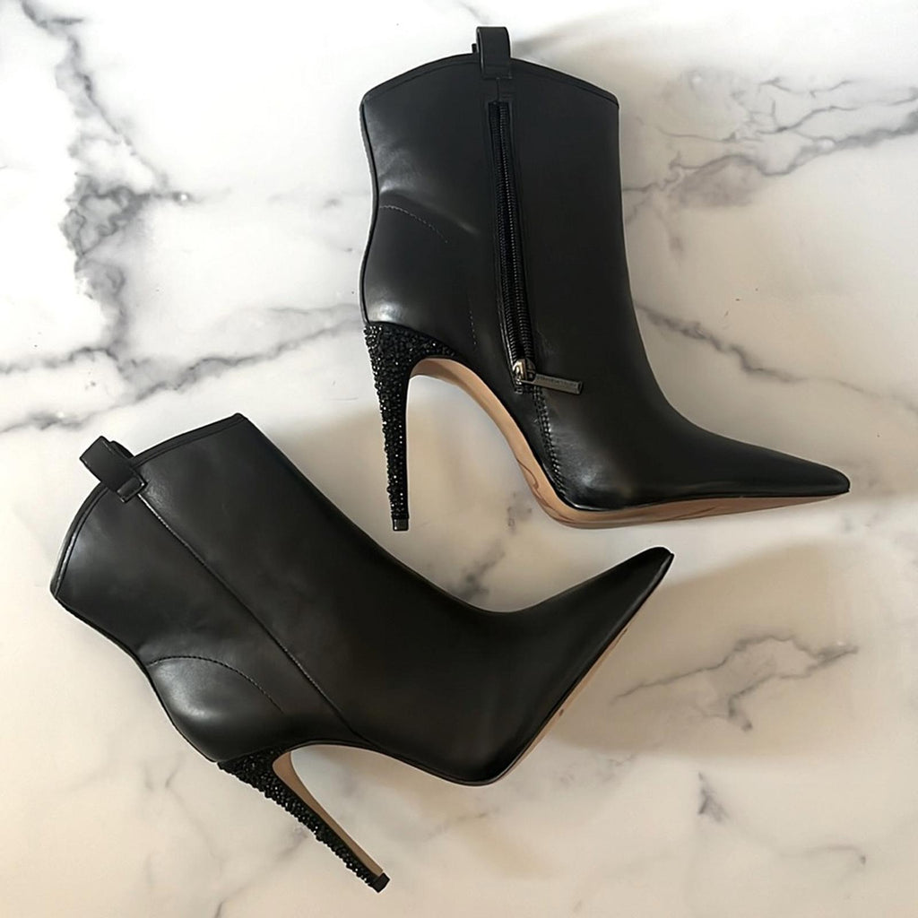 Karl Lagerfeld Paris Clea Stilleto Bootie in Black Size 6.5 New in Box
