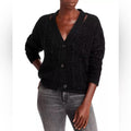 Lucy Paris Camden Cutout Cardigan in Black, Size S New w/Tag