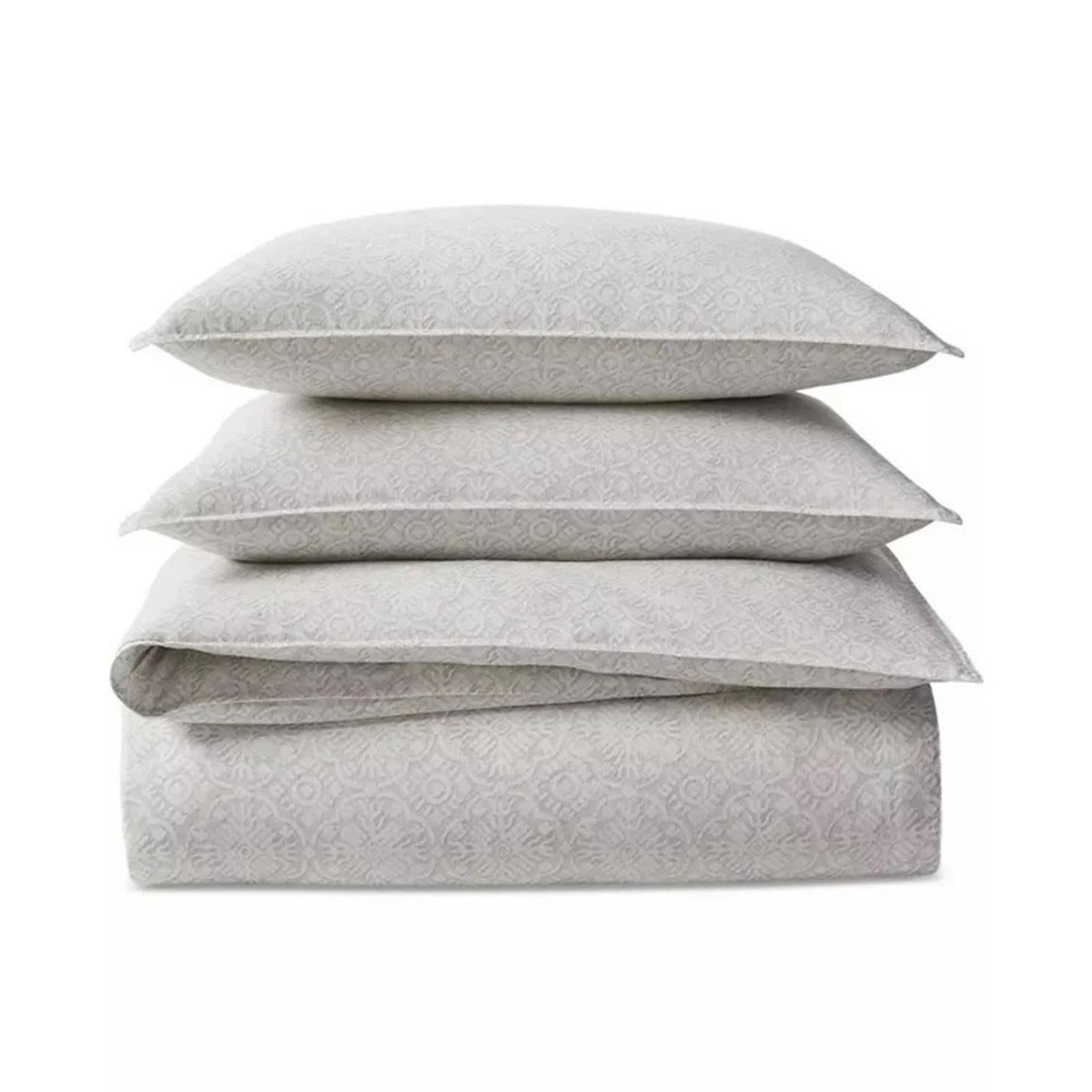 Lauren Ralph Lauren Emilia Tonal Medallion King Duvet Cover 3-Pc Set NEW $430