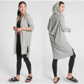 Athleta Harmony Wrap Hooded Cardigan Sweater in Heather Grey, Size XXS EXCELLENT