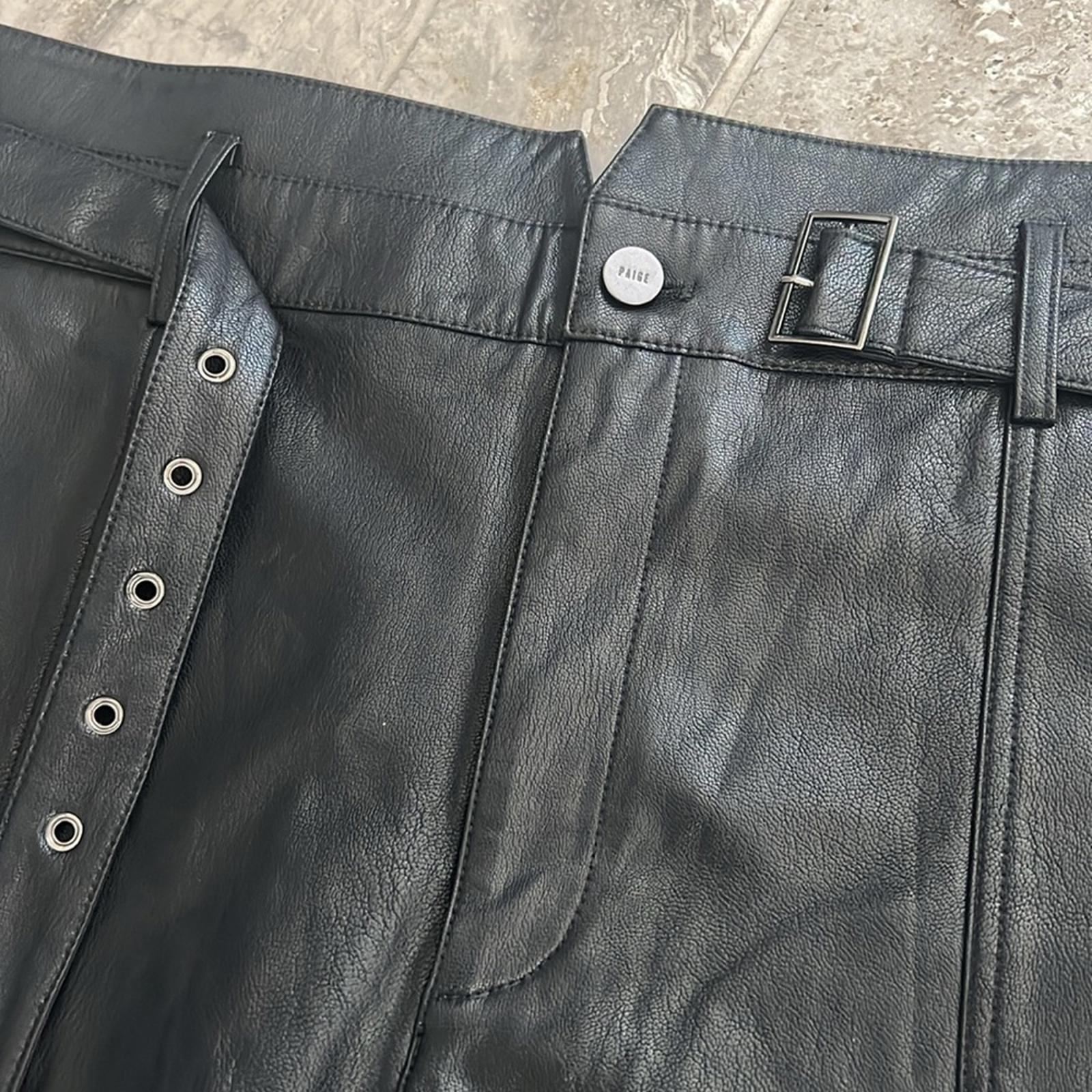 Anthropologie’s Jonas Faux Leather Belted Shorts, Black Size 14 New SOLD OUT