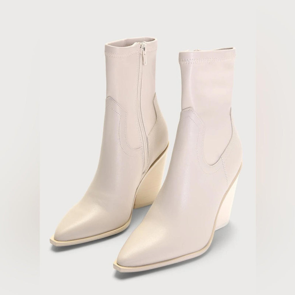 Steve Madden Thorn Western Boots Bone Stretch, Size 9 New in Box, Retail $140