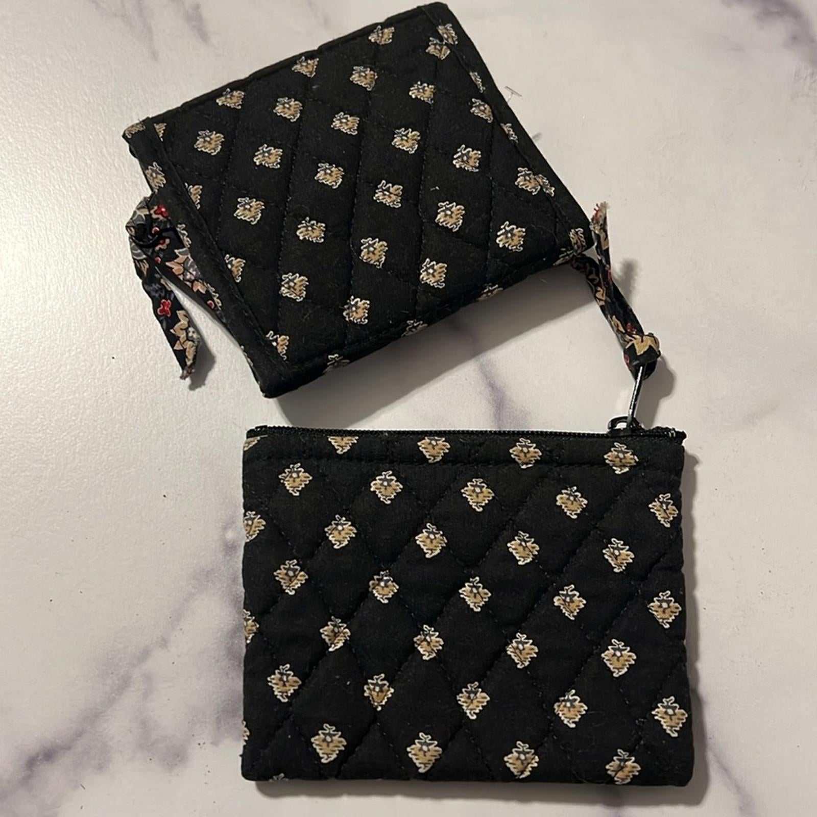 Vera Bradley 2-Piece Wallet, Black & Red