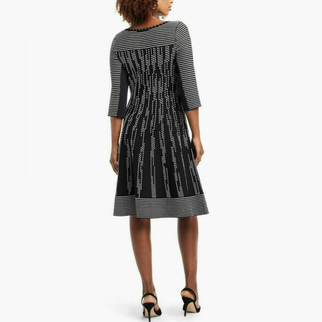 NIC+ZOE Dashing Out Twirl Dress in Black & White, Size XL, Retail $238