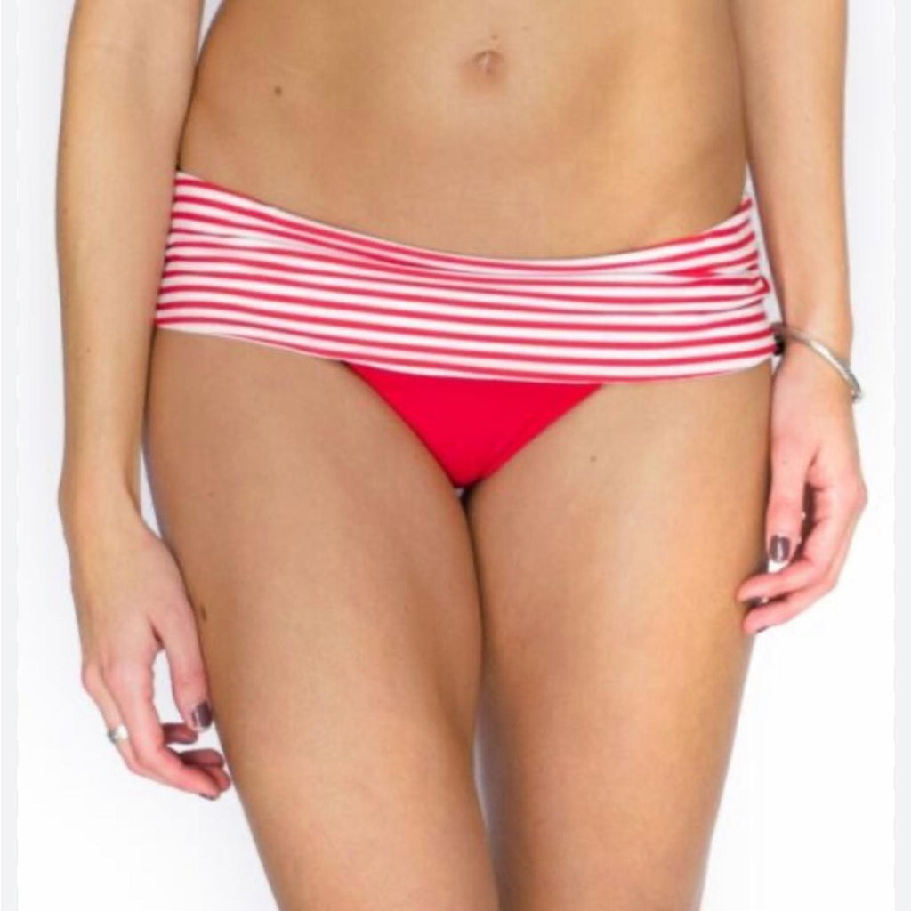 Seafolly Skirted Riviera Striped Hipster Pin-Up Bikini Bottom, Size 12 NWT $72