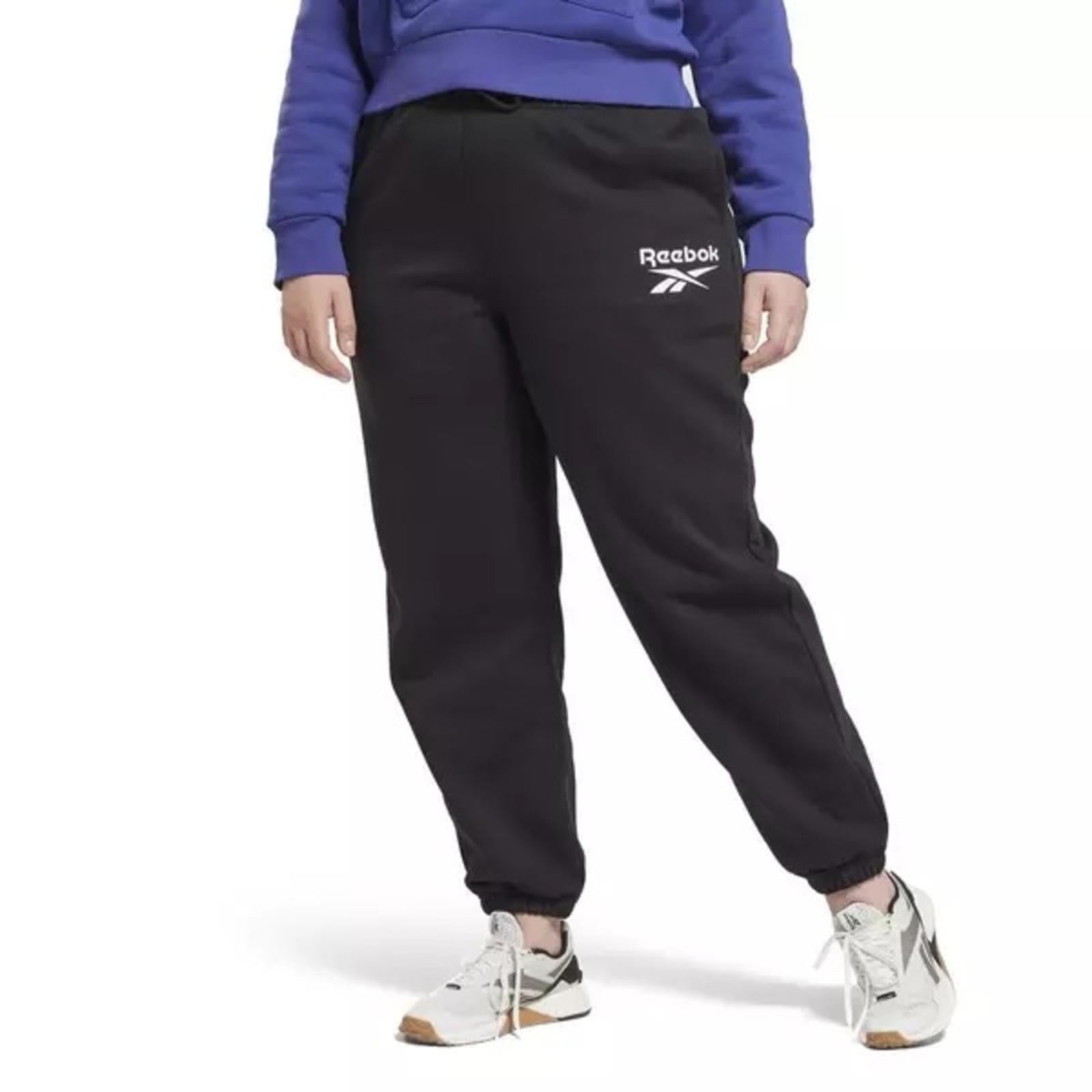 NWT Reebok Identity Logo Fleece Joggers in Black, Plus Size 3X SOLD OUT!