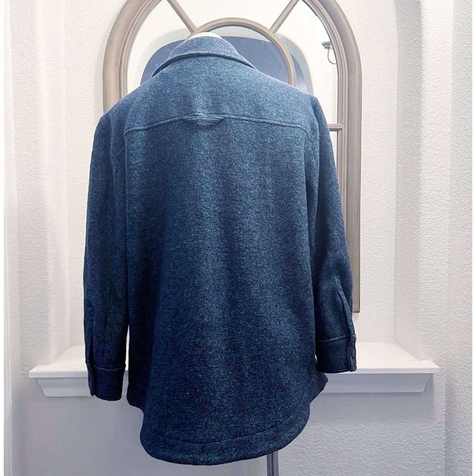 Club Monaco Cozy Shirt Jacket in Heather Blue, Size XL New w/Tag Retail $249