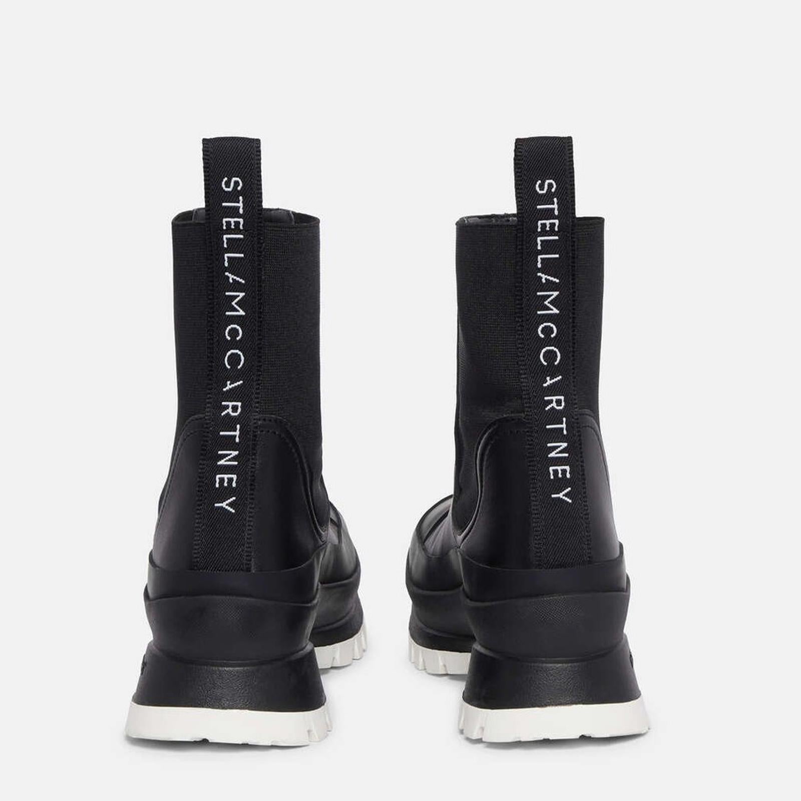 Stella McCartney Trace Chelsea Boots w/Logo Black, Size 40 New