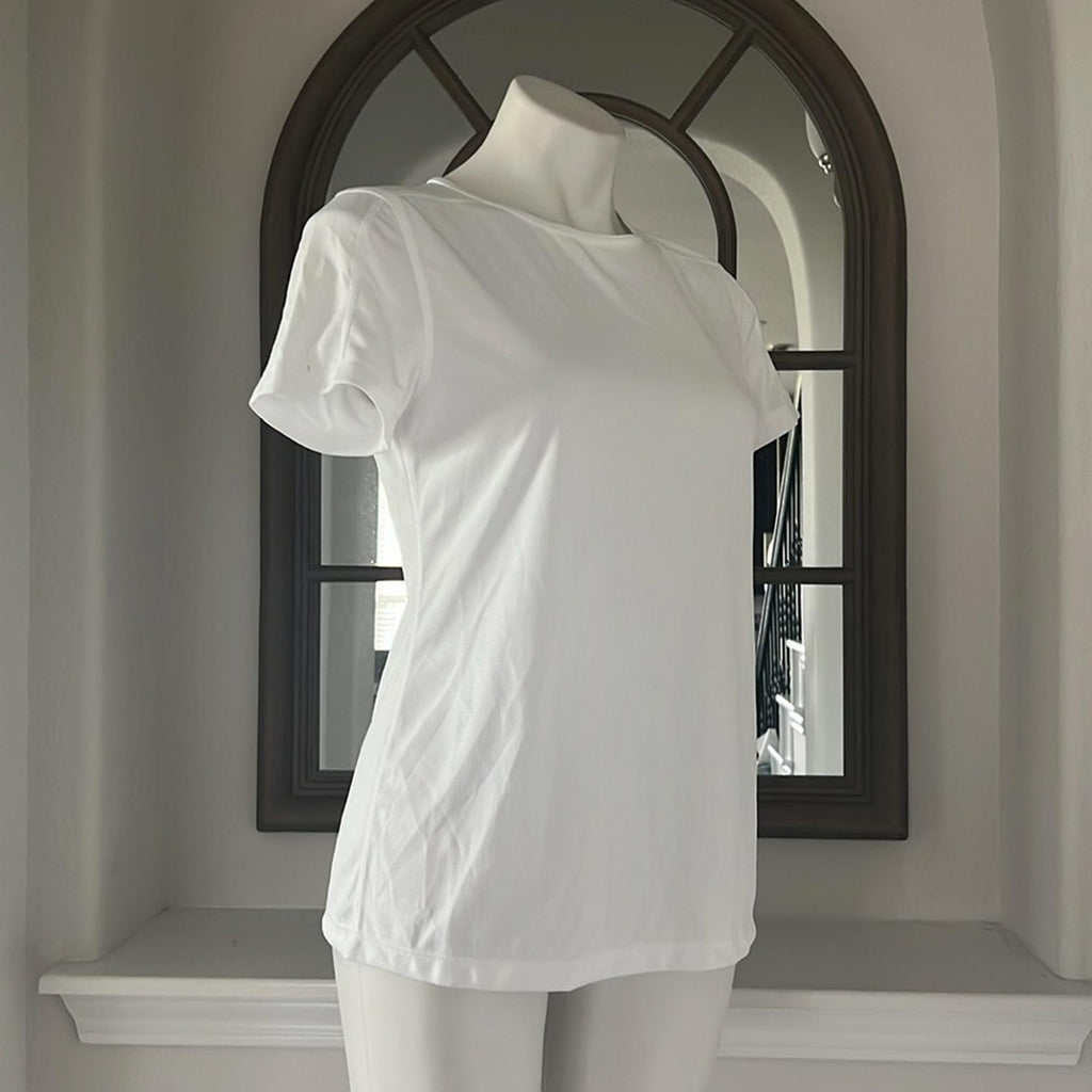 ID-Ideology Birdseye Mesh T-Shirt in White, Size S New w/Tag